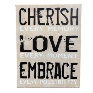 Wall Hanging Decoration Cherish Love Embrace Canvas